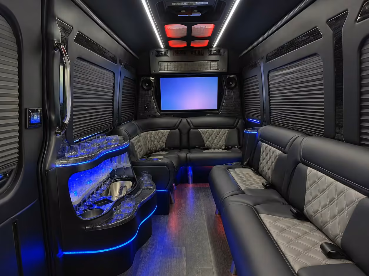 14 passenger sprinter limousine interior